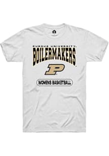 Rally Purdue Boilermakers White Womens Basketball Short Sleeve T Shirt