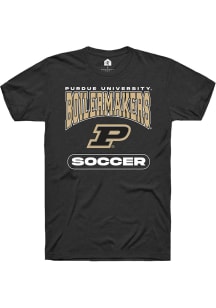 Rally Purdue Boilermakers Black Soccer Short Sleeve T Shirt