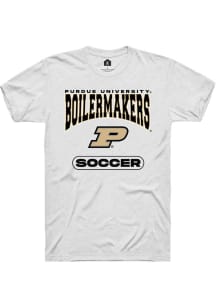 Rally Purdue Boilermakers White Soccer Short Sleeve T Shirt