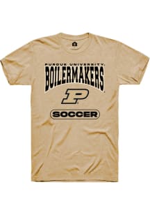 Rally Purdue Boilermakers Gold Soccer Short Sleeve T Shirt