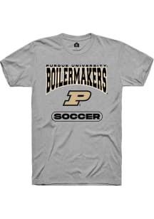 Rally Purdue Boilermakers Grey Soccer Short Sleeve T Shirt