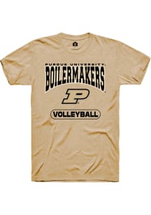 Rally Purdue Boilermakers Gold Volleyball Short Sleeve T Shirt