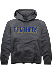 Rally Pitt Panthers Youth Charcoal Straight Block Long Sleeve Hoodie