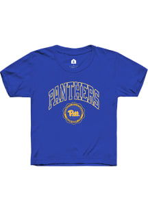 Rally Pitt Panthers Youth Blue Arch Seal Short Sleeve T-Shirt