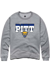 Mens Pitt Panthers Grey Rally Repeat Crew Sweatshirt
