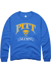 Rally Pitt Panthers Mens Blue Alumni Banner Long Sleeve Crew Sweatshirt