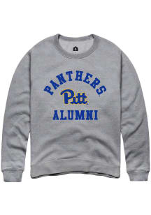 Rally Pitt Panthers Mens Grey Alumni Arch Long Sleeve Crew Sweatshirt