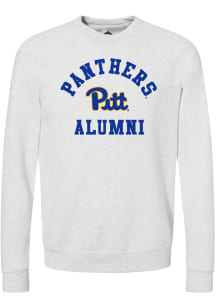 Rally Pitt Panthers Mens White Alumni Arch Long Sleeve Crew Sweatshirt