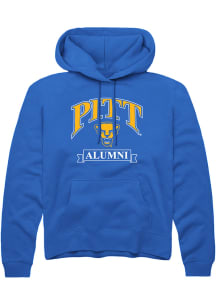 Rally Pitt Panthers Mens Blue Alumni Banner Long Sleeve Hoodie