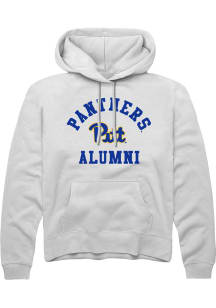Rally Pitt Panthers Mens White Alumni Arch Long Sleeve Hoodie