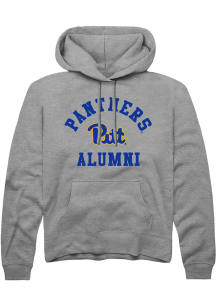 Rally Pitt Panthers Mens Grey Alumni Arch Long Sleeve Hoodie