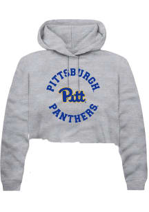 Rally Pitt Panthers Womens Grey Circle Arch Hooded Sweatshirt