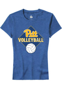 Pitt Panthers Blue Rally Volleyball Diamond Short Sleeve T-Shirt