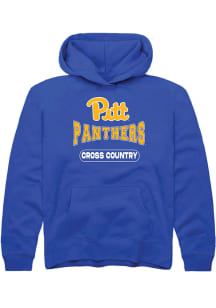 Rally Pitt Panthers Youth Blue Cross Country Long Sleeve Hoodie