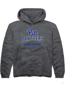 Rally Pitt Panthers Youth Charcoal Cross Country Long Sleeve Hoodie