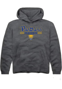 Rally Pitt Panthers Youth Charcoal Football Long Sleeve Hoodie
