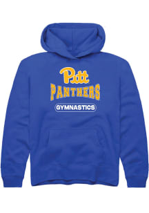 Rally Pitt Panthers Youth Blue Gymnastics Long Sleeve Hoodie