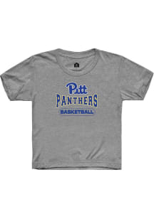 Rally Pitt Panthers Youth Grey Basketball Short Sleeve T-Shirt