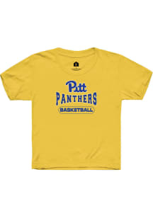 Rally Pitt Panthers Youth Yellow Basketball Short Sleeve T-Shirt