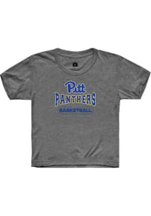 Rally Pitt Panthers Youth Charcoal Basketball Short Sleeve T-Shirt