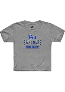 Rally Pitt Panthers Youth Grey Cross Country Short Sleeve T-Shirt