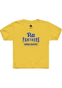 Rally Pitt Panthers Youth Yellow Cross Country Short Sleeve T-Shirt