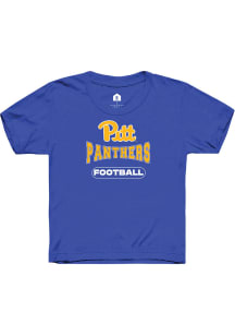 Rally Pitt Panthers Youth Blue Football Short Sleeve T-Shirt