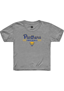 Rally Pitt Panthers Youth Grey Football Short Sleeve T-Shirt