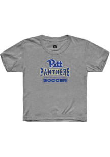 Rally Pitt Panthers Youth Grey Soccer Short Sleeve T-Shirt