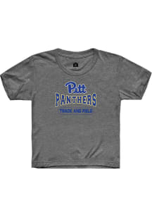 Rally Pitt Panthers Youth Charcoal Track and Field Short Sleeve T-Shirt