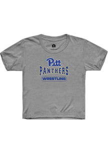 Rally Pitt Panthers Youth Grey Wrestling Short Sleeve T-Shirt