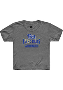 Rally Pitt Panthers Youth Charcoal Wrestling Short Sleeve T-Shirt