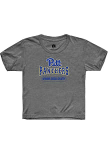 Rally Pitt Panthers Youth Charcoal Womens Cross Country Short Sleeve T-Shirt
