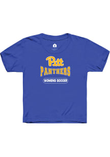 Rally Pitt Panthers Youth Blue Womens Soccer Short Sleeve T-Shirt