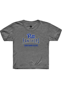 Rally Pitt Panthers Youth Charcoal Womens Swimming and Diving Short Sleeve T-Shirt