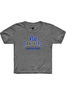 Rally Pitt Panthers Youth Charcoal Womens Track and Field Short Sleeve T-Shirt