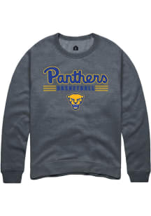 Mens Pitt Panthers Charcoal Rally Basketball Crew Sweatshirt