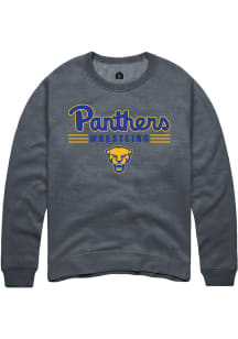 Rally Pitt Panthers Mens Charcoal Wrestling Long Sleeve Crew Sweatshirt
