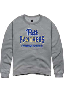 Rally Pitt Panthers Mens Grey Womens Soccer Long Sleeve Crew Sweatshirt