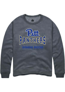 Rally Pitt Panthers Mens Charcoal Womens Soccer Long Sleeve Crew Sweatshirt
