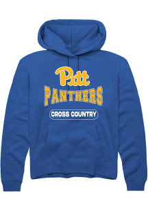Rally Pitt Panthers Mens Blue Cross Country Long Sleeve Hoodie