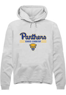 Rally Pitt Panthers Mens White Cross Country Long Sleeve Hoodie