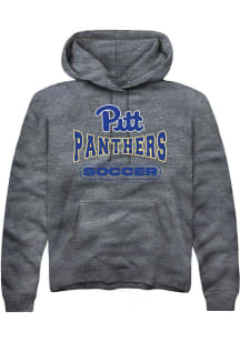 Rally Pitt Panthers Mens Charcoal Soccer Long Sleeve Hoodie