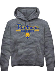 Rally Pitt Panthers Mens Charcoal Soccer Long Sleeve Hoodie