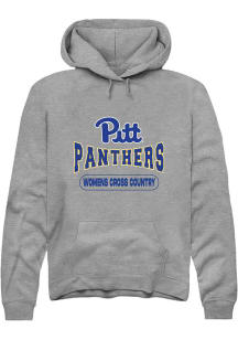 Rally Pitt Panthers Mens Grey Womens Cross Country Long Sleeve Hoodie