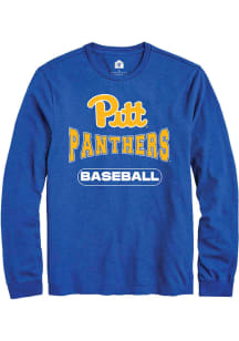 Rally Pitt Panthers Blue Baseball Long Sleeve T Shirt