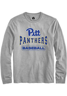 Rally Pitt Panthers Grey Baseball Long Sleeve T Shirt