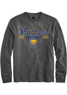 Rally Pitt Panthers Charcoal Baseball Long Sleeve T Shirt