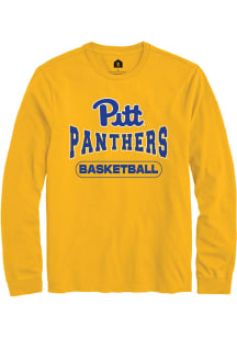 Rally Pitt Panthers Gold Basketball Long Sleeve T Shirt