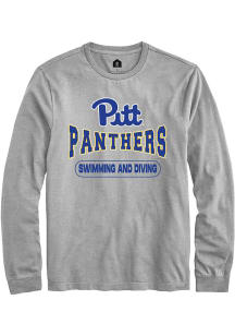 Rally Pitt Panthers Grey Swimming and Diving Long Sleeve T Shirt